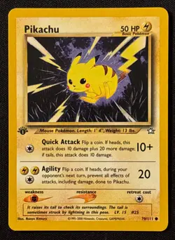 1st Edition Pikachu - Neo Genesis - #70/111 - Vintage Pokemon Card 2000 WOTC - Image 1