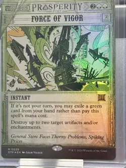 Force of Vigor Outlaws of Thunder Junction: Breaking News Foil - NM #29 MTG OTP - Image 2