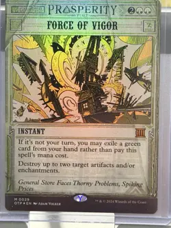 Force of Vigor Outlaws of Thunder Junction: Breaking News Foil - NM #29 MTG OTP - Image 3