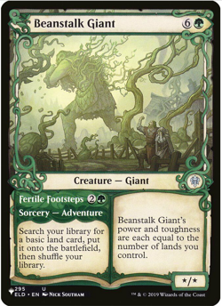 MTG Magic Strixhaven The List Beanstalk Giant Fertile Footsteps Showcase Unc NM+ - Image 1