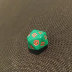 Teenage Mutant Ninja Turtles D20 Dice Green Orange TMNT RPG Gaming Die Raphael - Image 2