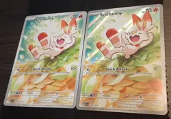 Scorbunny 225/217 Me: Ascended Heroes, Holo Rare Pokemon TCG NM - Image 1