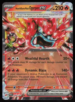 Hearthflame Mask Ogerpon ex 040/167: Twilight Masquerade Pokemon TCG Near Mint - Image 1