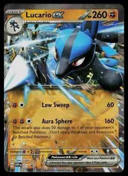 Pokemon Card - Lucario ex Scarlet & Violet Promo 017 Holo Promo - Image 1