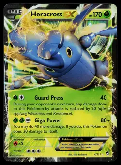 Pokemon Card - Heracross EX XY - Furious Fists 4/111 Ultra Rare Holo - Image 1