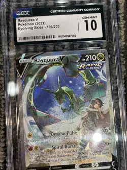 Pokemon CGC 10 Gem Mint Evolving Skies Alt Art Rayquaza V 194/203 - Image 4