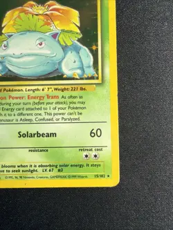 Venusaur Base set Holo 15/102 WOTC 1999 Pokemon TCG - Image 4
