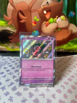 Mime Jr. - 157/091 - Paldean Fates - Pokemon TCG Card NM Baby Rare Shiny #3 - Image 1
