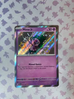 Mime Jr. - 157/091 - Paldean Fates - Pokemon TCG Card NM Baby Rare Shiny #3 - Image 2