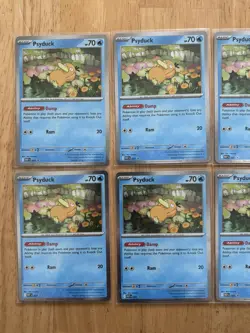 LOT OF 8 Pokemon Mega Evolution Psyduck Cosmos Holo Black Star Promo 007 - Image 2