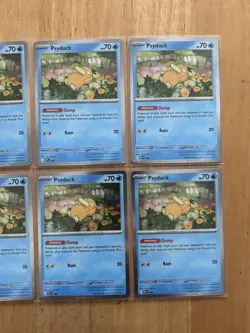 LOT OF 8 Pokemon Mega Evolution Psyduck Cosmos Holo Black Star Promo 007 - Image 3