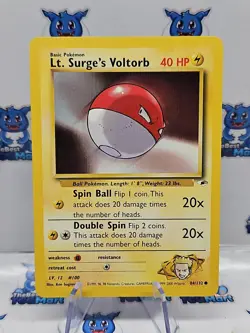 Pokemon Lt. Surge's Voltorb Gym Heroes 84/132 LP - Image 1