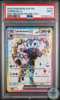 PSA 9 Umbreon ex 176/131 Prismatic Evolutions Premium Figure Collection Pokemon - Image 1