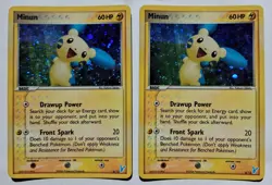 2006 POKEMON EX TRAINER KIT 2 MINUN #6/12 HOLO RARE PAIR - Image 1