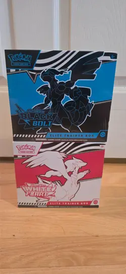 FACTORY SEALED Pokemon TCG: Scarlet & Violet—Black Bolt and White Flare ETBs - Image 1