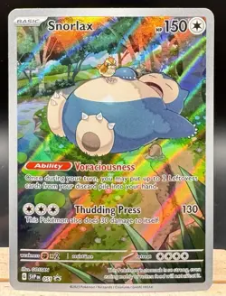 Snorlax SVP 051 Illustration Rare Scarlet & Violet: 151 ETB Promo Pokemon TCG NM - Image 1