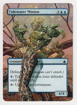Altered Tidewater Minion MP Ravnica MTG Magic Hand Painted Unique Custom Art! - Image 1