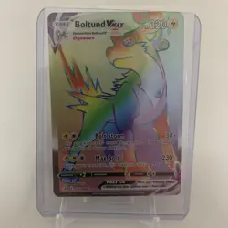 Pokemon TCG Boltund VMAX 267/264 Rainbow Secret Rare Fusion Strike - Image 1