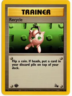 Pokemon - 1st Edition FOSSIL Recycle 61/62 LP - Image 1