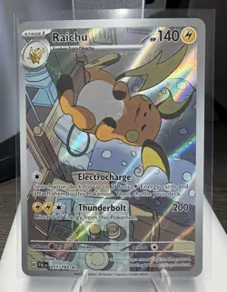 Pokemon Raichu Illustration Rare 211/193 Sv02 Paldea Evolved English (read desc) - Image 1