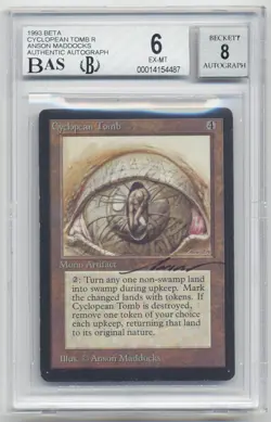 Graded Signed Cyclopean Tomb BGS Beckett Beta Artist Anson Maddocks MTG Magic! - Image 1