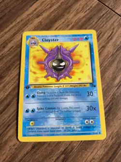 Cloyster 32/62 Uncommon Fossil Pokemon 1st Edition Moderately Played - Image 1