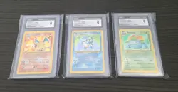 CGC 9 Charizard #4 Blastoise #2 Venusaur #15 Holo Rare 1999 Pokemon Base Set - Image 1
