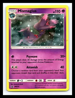 🔥 Mismagius SM222 - Black Star Promo - Sun & Moon - Pokemon HOLO - Image 1