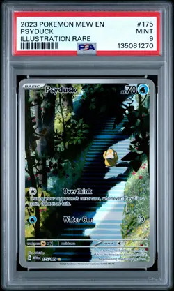 2023 POKEMON MEW EN-151 ILLUSTRATION RARE #175 PSYDUCK PSA 9 - Image 1