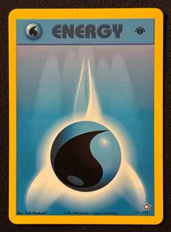 1st Edition Water Energy - Neo Genesis - #111/111 - Vintage Pokemon Card WOTC - Image 1