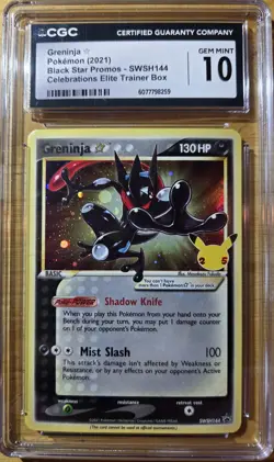 Pokemon CGC 10 Greninja Star Promo Holo SWSH144 Sword & Shield 2021 Card - Image 1