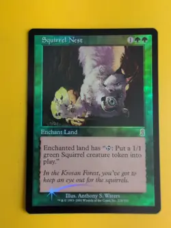 Squirrel Nest. Enchant Land. MTG Card. Odyssey.Old Border FOIL. - Image 1