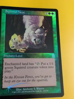 Squirrel Nest. Enchant Land. MTG Card. Odyssey.Old Border FOIL. - Image 4