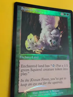 Squirrel Nest. Enchant Land. MTG Card. Odyssey.Old Border FOIL. - Image 5