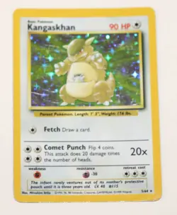 Pokemon Kangaskhan Error Missing Symbol Jungle Set Holo #5/64 Rare Card Misprint - Image 1
