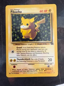 Pokemon Pikachu Black Star Promo Card #1 Ivy Pikachu MP Vintage Pokemon (WEAR) - Image 1