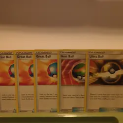 Pokemon TCG Trainer Card Lot 5 Great Ball Nest Ball Ultra Ball English Regular - Image 1