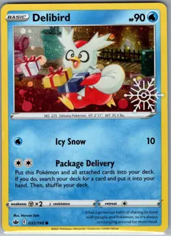 Delibird - (Holiday Calendar) 032/198 Holo - Pokemon Card - NM - Image 1