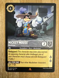 Mickey Mouse 186/204 Disney Lorcana The First Chapter Regular Rare Card NM - Image 1