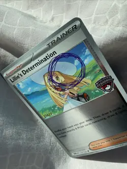Pokemon TCG Lillie's Determination Trainer Card 119/132 STAFF stamped - Image 2