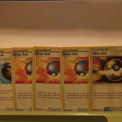 Pokemon TCG Trainer Lot 5 Great Ball Ultra Ball English Standard Cards - Image 1