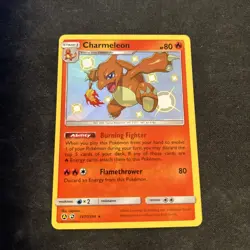 Charmeleon SV7/SV94 Hidden Fates: Shiny Vault Shiny Holo Rare Pokemon Card - Image 1