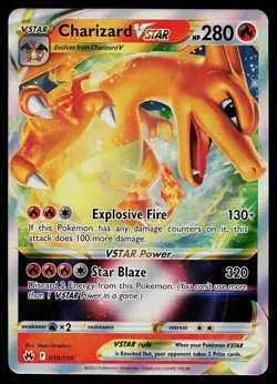Pokemon Card - Charizard VSTAR Crown Zenith 019/159 Holo Rare VSTAR 2023 - Image 1