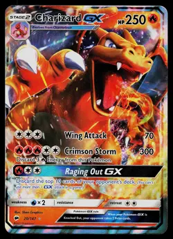 Pokemon Card - Charizard GX Burning Shadows 20/147 Holo Rare GX 2017 - Image 1