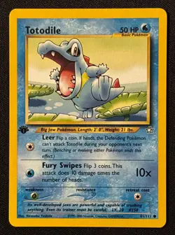 1st Edition Totodile - Neo Genesis - #81/111 - Vintage Pokemon Card 2000 WOTC - Image 1