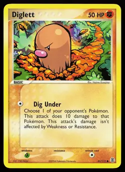 Diglett 61/112 Common FireRed & LeafGreen Pokemon Card - Image 1