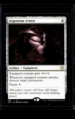 2021 MTG Magic the Gathering AFC Forgotten Realms Commander #198 Argentum Armor - Image 1