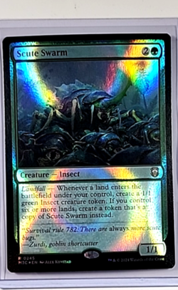 MTG Magic the Gathering M3C Modern Horizons 3 Commander Ripple Foil Scute Swarm - Image 1