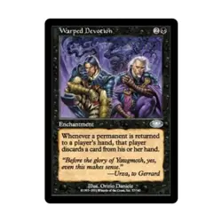 WOTC MtG Planeshift Warped Devotion (U) (Foil) EX - Image 1