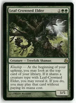 Leaf-Crowned Elder 128 Rare Morningtide Magic: The Gathering Lightly Played - Image 1